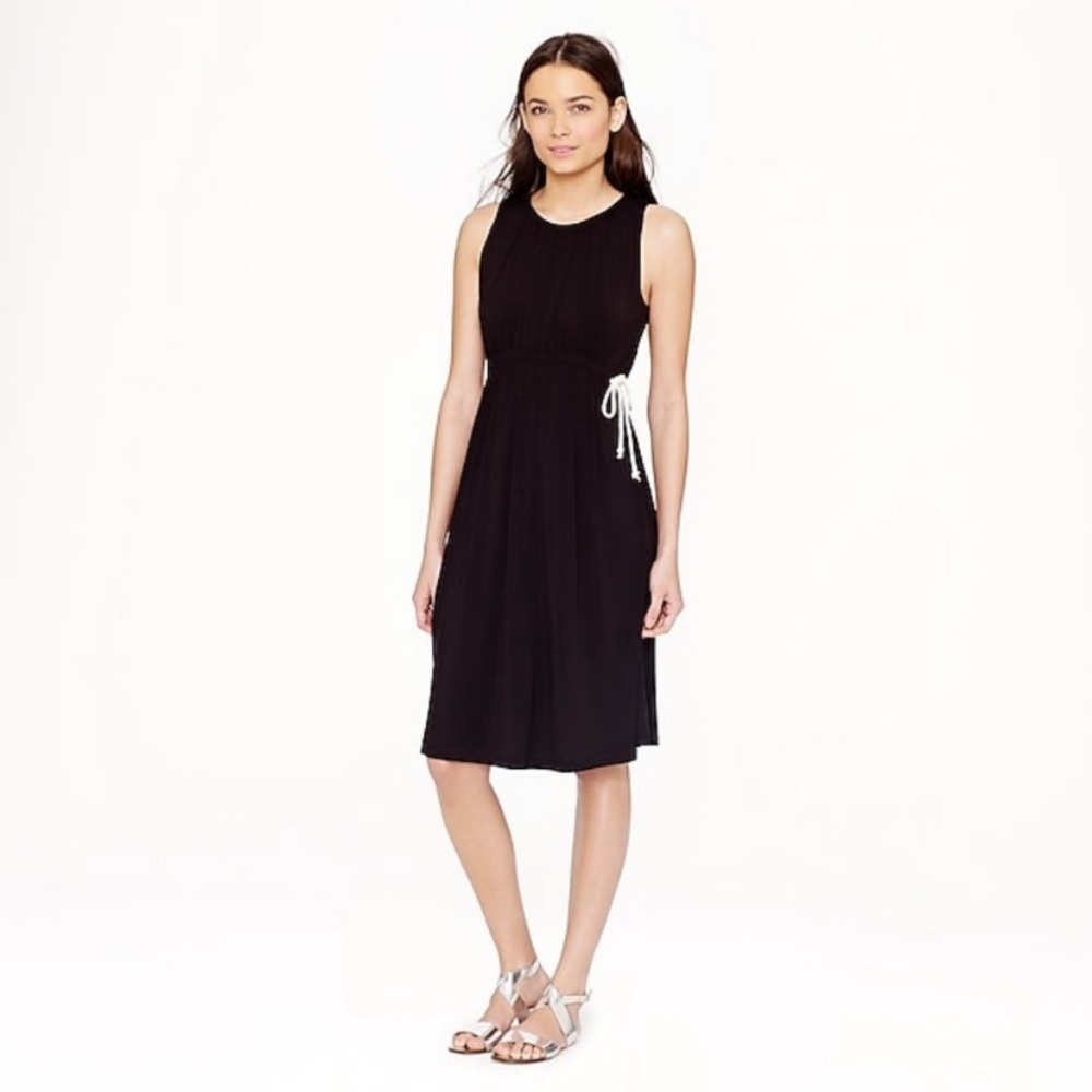J Crew Grecian Vacation black dress size x small